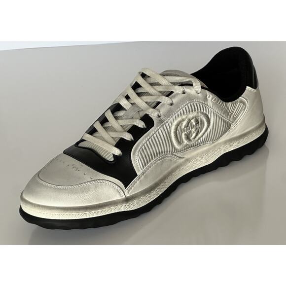 Gucci Dali Soft White/Black Leather Sneakers 13 US (Gucci 12.5) Italy 741656 NIB main image 6